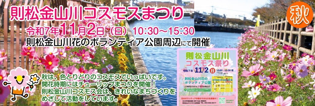 令和7年則松金山川コスモスまつり開催のご案内
